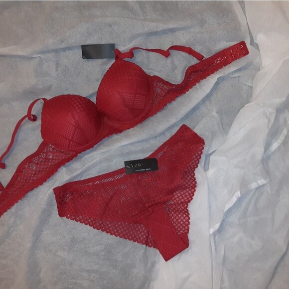 Youmita 36B Samba Symmetrical Mesh Bra and Medium Panty NWT - Picture 9 of 10